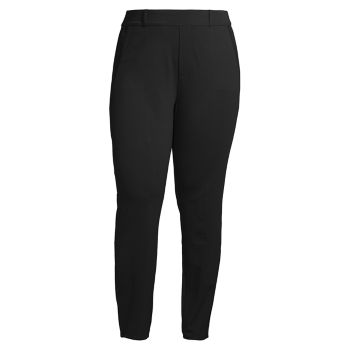 High-Waisted Stretch-Knit Trousers NIC+ZOE, Plus Size