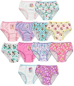 Disney Girls Princess Exclusive 12 Days of Surprise Unboxing Panties Perfect for Gifting or Potty Training in 2/3T, 4T, 6, 8 Disney