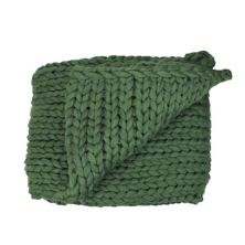 Hunter Green Cable Knit Plush Throw Blanket 50&#34; x 60&#34; Christmas Central