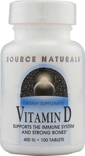 Source Naturals Витамин D-3 – 400 МЕ – 100 таблеток Source Naturals