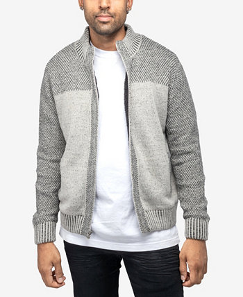 Мужская куртка-свитер с высоким воротом и застежкой-молнией с цветными блоками X-Ray