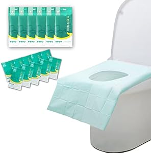 Ditind Toilet Seat Covers Disposable, 30 Pcs Toilet Seat Covers for Travel Accessories (15.8×23.6 inch), Extra Large PE Film Travel Toilet Mats Covers for Kids and Adults Potty Training Ditind