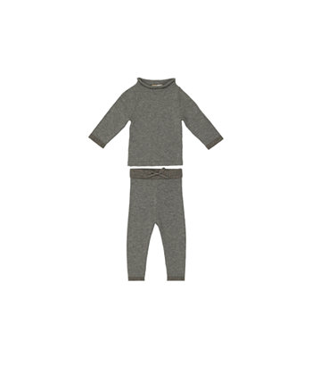 Вязаный топ и штаны Noovel для маленьких девочек, комплект из 2 предметов MANIERE