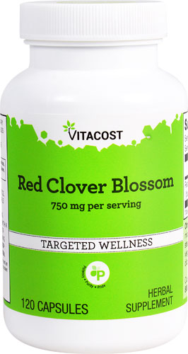 Красный клевер - 750 мг - 120 капсул - Vitacost Vitacost