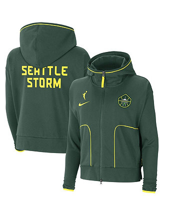 Женская зеленая вязаная куртка Seattle Storm с молнией во всю длину Nike