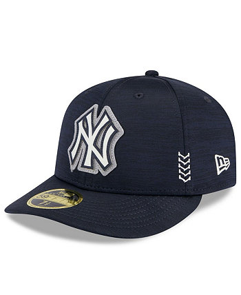 Мужская темно-синяя приталенная шляпа New York Yankees 2024 Clubhouse Low Profile 59FIFTY New Era