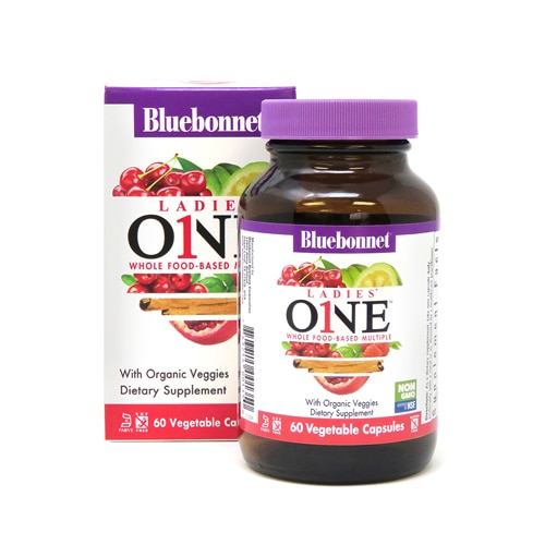 Bluebonnet Nutrition Ladies ONE™ Мультивитамины на основе цельных продуктов -- 60 растительных капсул Bluebonnet Nutrition