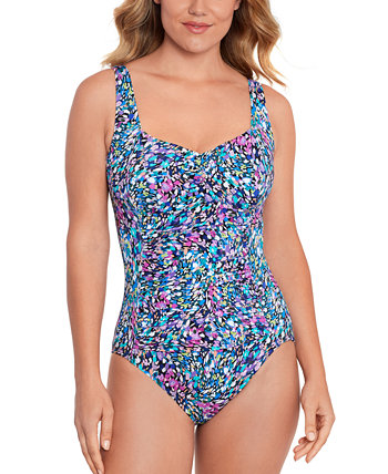 Women's Tummy-Control Shirred-Bodice One-Piece Swimsuit, Created For Macys Swim Solutions