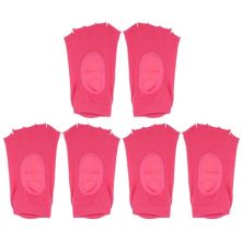 3 пары носков для йоги, носки с пятью пальцами, балетные носки для пилатеса Barre для женщин, розово-красные Unique Bargains