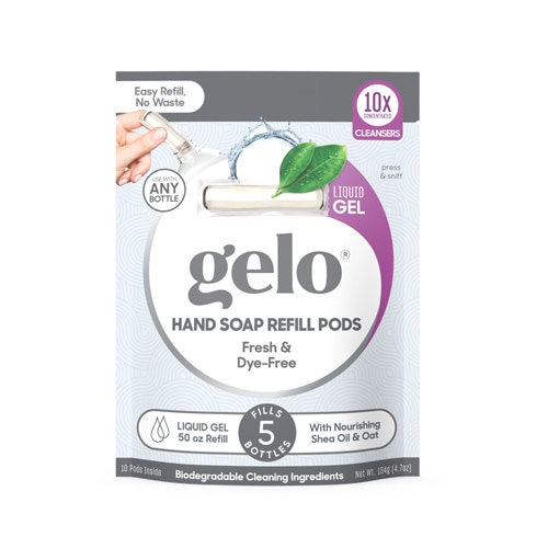 Gelo Hand Soap Refill Pods Fresh &amp; Без красителей -- 10 стручков Gelo