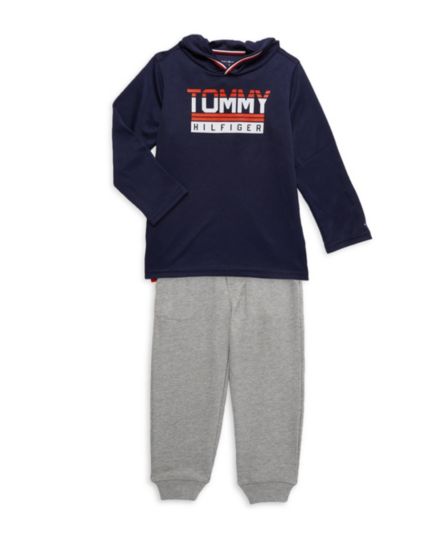 Толстовка с капюшоном и логотипом Baby Boy из двух частей Комплект бегунов Tommy Hilfiger