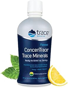 Trace Minerals ConcenTrace - Liquid Mineral Supplement with Magnesium & Vitamin C - Dietary Supplement with White Grape & Lemon Juice - Natural Lemon Lime Flavor, 30 fl oz (30 Servings) Trace Minerals