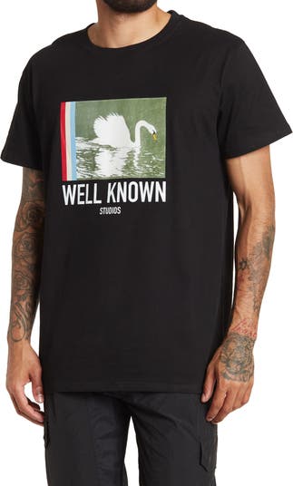 Полосатая футболка с изображением лебедя Well Known
