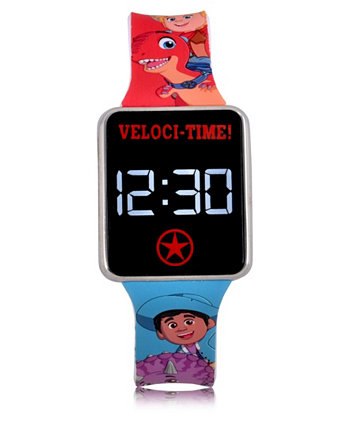 Часы унисекс с красным силиконовым ремешком и светодиодным сенсорным экраном Dino Ranch