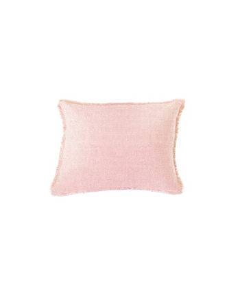 Светло-розовая льняная подушка для поясницы Anaya