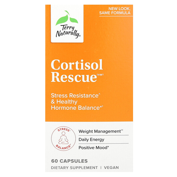 Спасение от кортизола, 60 капсул Terry Naturally