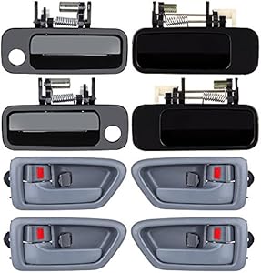 ECCPP Door Handles Exterior Interior Front Rear Driver Passenger Side for 1997 1998 1999 2000 2001 Camry(8pcs)) Eccpp