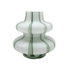 Sonoma Goods For Life® Sonoma Зелено-белая полосатая двухуровневая ваза SONOMA