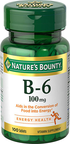 Nature's Bounty Витамин B-6 — 100 мг — 100 таблеток Nature's Bounty