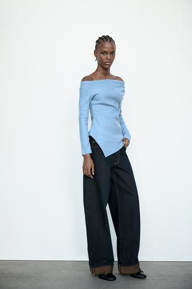 Женская Пуловер Zara SOFT ASYMMETRICAL TOP ZARA