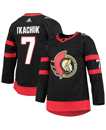 Мужская черная футболка для профессионального игрока Brady Tkachuk Ottawa Senators Home Authentic Pro Player Adidas