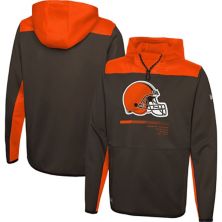 Мужской коричневый пуловер New Era Cleveland Browns с капюшоном с капюшоном Hard Hitter New Era x Staple