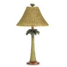 Rattan Palm Tree Table Lamp Accent Plus