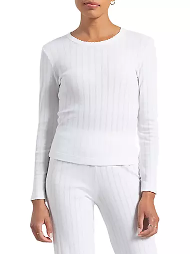 Женская Футболка Leset Pointelle Long-Sleeve Leset