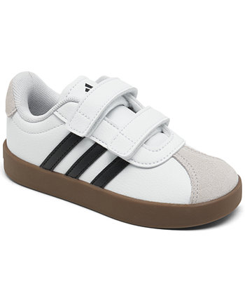 Toddler Kids' VL Court 3.0 Fastening Strap Casual Sneakers from Finish Line Adidas