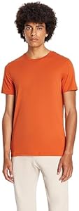 Armani Exchange Men's Solid Colored Basic Pima Crew Neck, Orange Ember, M A｜X Armani Exchange