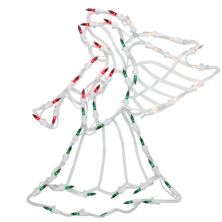 Northlight сезонная подсветка красного, белого и зеленого ангела, рождественское украшение в виде силуэта окна Northlight