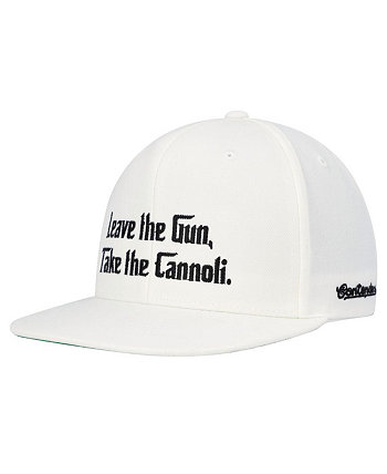 Мужская и женская белая шляпа «Крестный отец» Оставь пистолет, возьми шляпу Cannoli Snapback Contenders Clothing