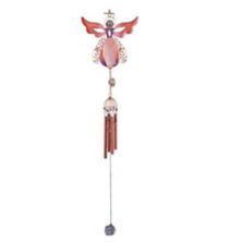 FC Design 27" Long Pink Angel Gem Wind Chime Garden Patio Decoration Perfect Gifts for Holiday F.C Design