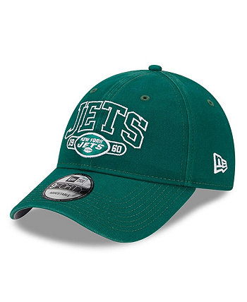 Мужская зеленая бейсболка New York Jets Outline 9FORTY Snapback New Era
