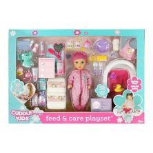 Игровой набор New Adventures Little Darlings Baby Doll Feed & Care Deluxe с 15-дюймовыми игрушками. Куколка и 35 аксессуаров New Adventures