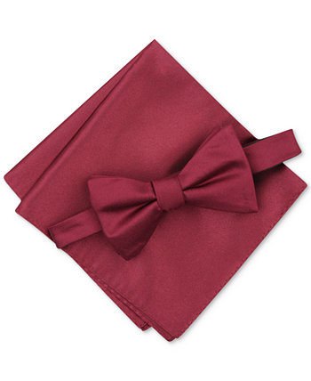 Men's Solid Texture Pocket Square and Bowtie, Created for Macy's Alfani