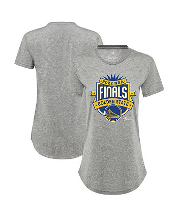 Женская серая футболка Golden State Warriors 2022 NBA Finals Crest Phoebe Sportiqe