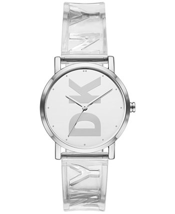 Женские часы Soho с прозрачным ремешком 34 мм DKNY
