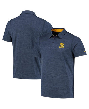 Мужская темно-синяя рубашка-поло Notre Dame Fighting Irish Tech Trail Columbia
