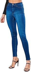 Vibrant Women’s Denim Skinny Jeans – High Waisted Soft Cozy Stretchy Casual Comfy Slim Fit Pants Vibrant