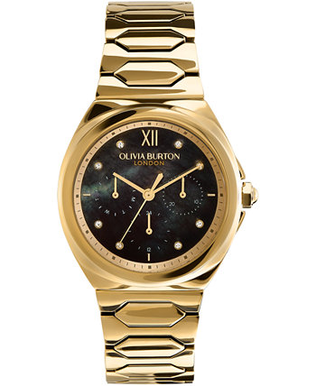 Женские блестящие золотистые часы из нержавеющей стали, 36 мм OLIVIA BURTON