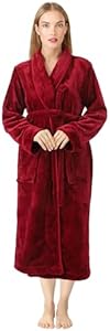 NY Threads Premium Women's Robe Plush Soft Long Bathrobe Warm Fleece Shawl Collar Spa Robe NY Threads