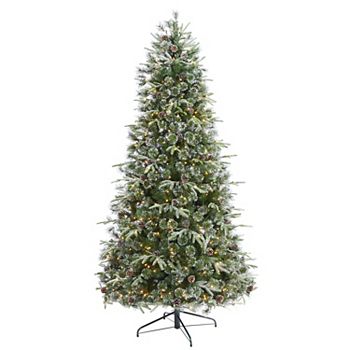 nearly natural 7.5-ft. Snowed Tipped Clermont Mixed Pine Artificial Christmas Tree Nearly Natural