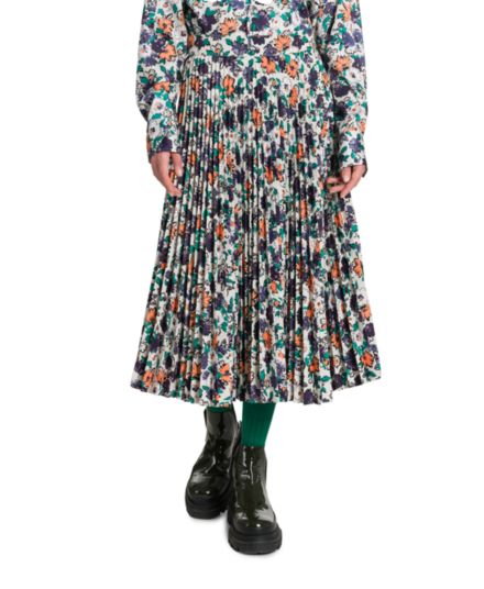 Плиссированная юбка-миди с цветочным принтом Plan C