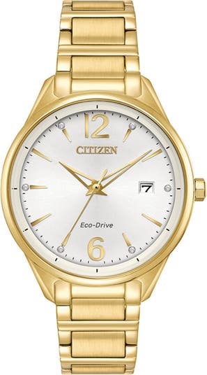 Женские часы Chandler Crystal с серебряным циферблатом, 37 мм Citizen