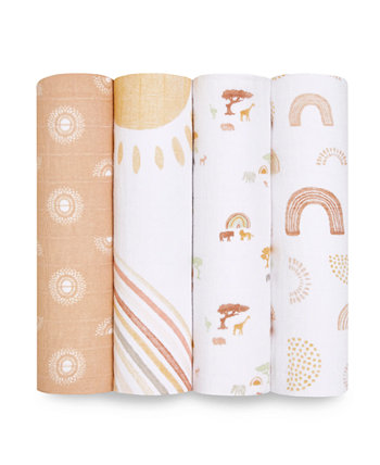 Keep Rising Swaddle Blankets, Pack of 4 ADEN BY ADEN AND ANAIS