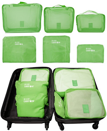 Набор из 6 неоновых упаковочных кубиков, органайзер для багажа путешественника Miami CarryOn