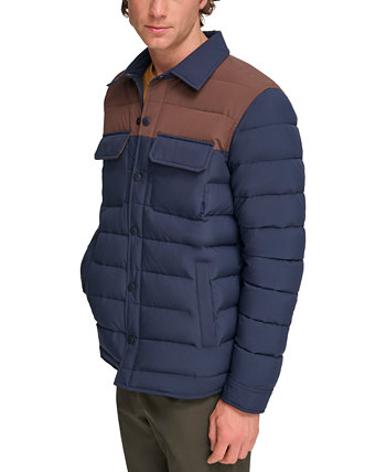 Мужская утепленная куртка с цветными блоками BASS OUTDOOR