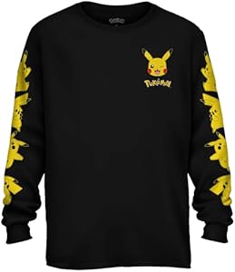 Pokemon Pikachu Long Sleeve Little & Big Boys Graphic T Shirt Pokemon