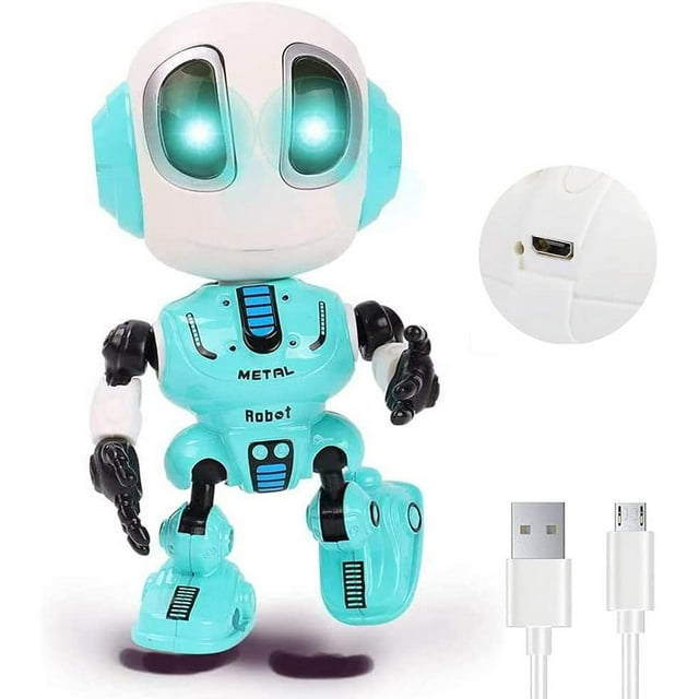 Children's talking robot toys, rechargeable mini robots with recording and flash, birthday toys for children aged 3 to 8 (red) Autrucker